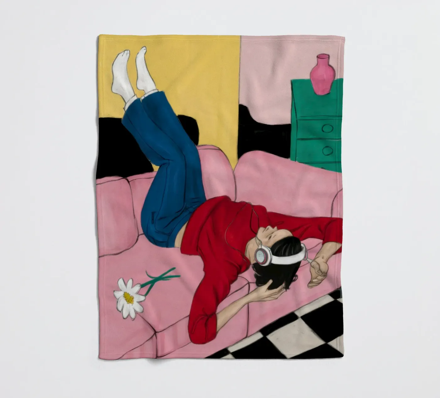 Upside Down Sofa plaid polaire de Pale Aura