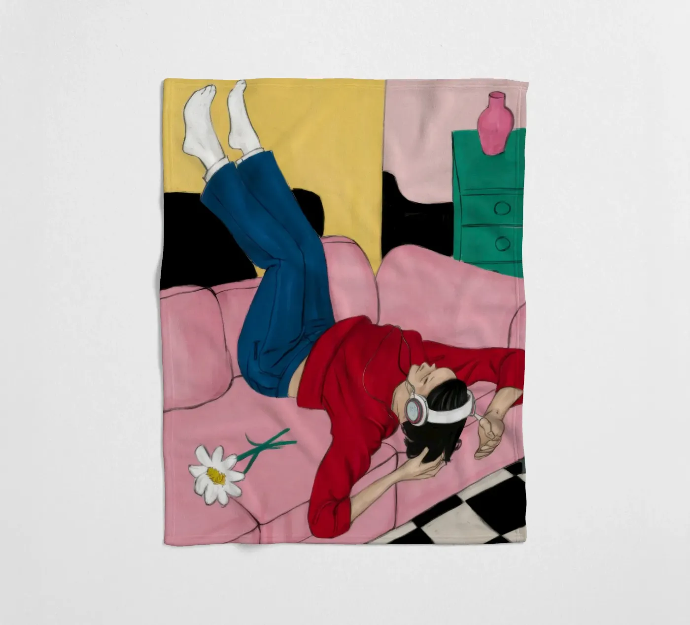 Upside Down Sofa plaid polaire de Pale Aura