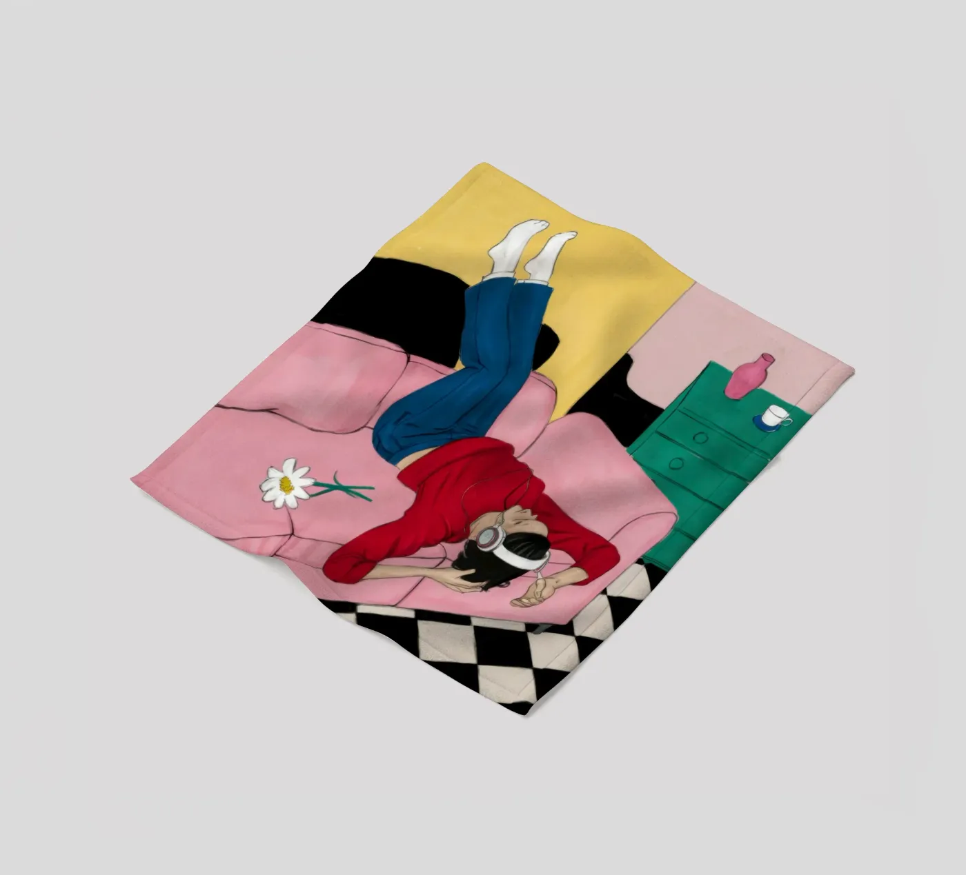 Upside Down Sofa plaid polaire de Pale Aura