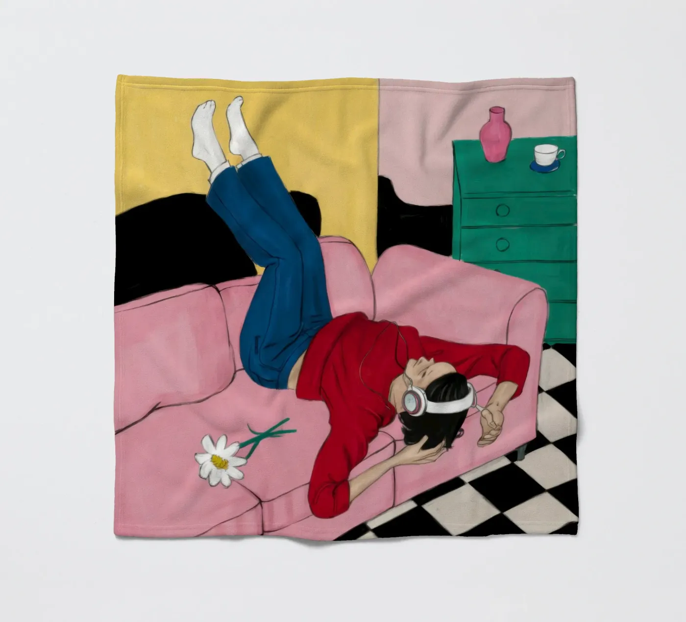 Upside Down Sofa plaid polaire de Pale Aura