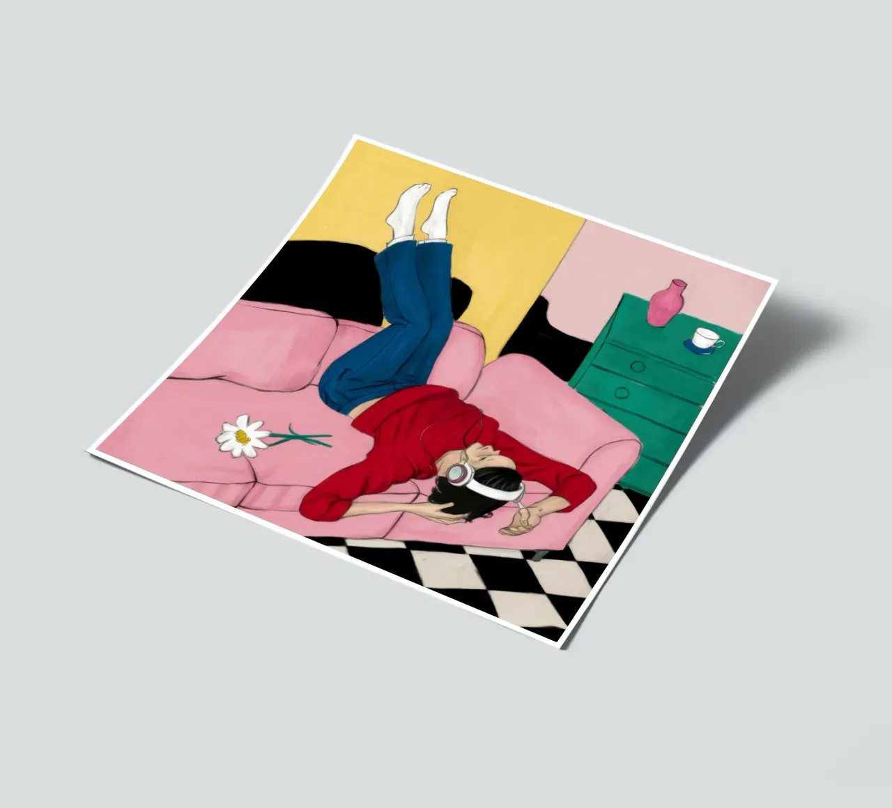 Upside Down Sofa sticker sheet by Pale Aura