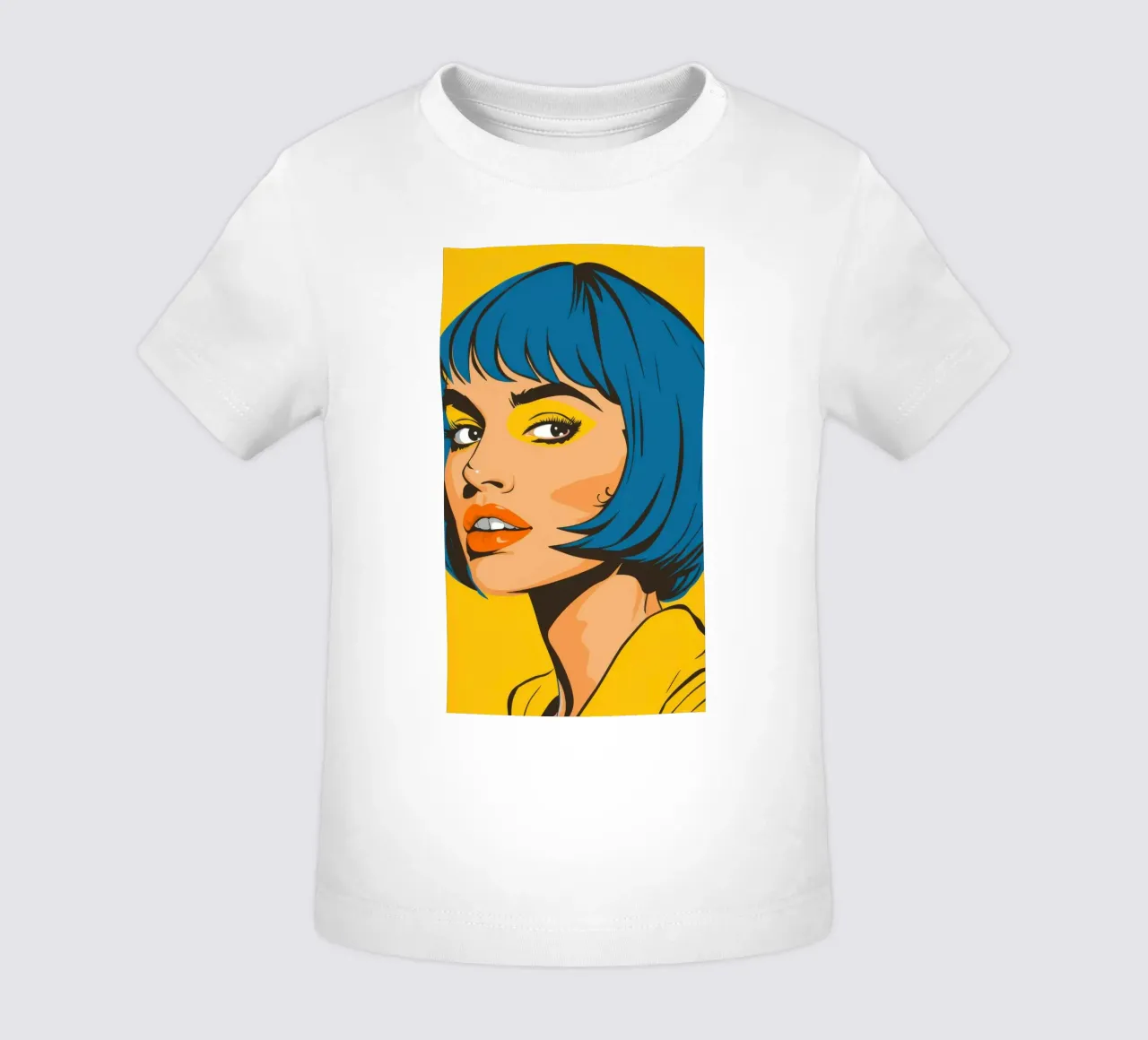 Pop Art Blue Hair Baby T-Shirt von Sentinel Glow