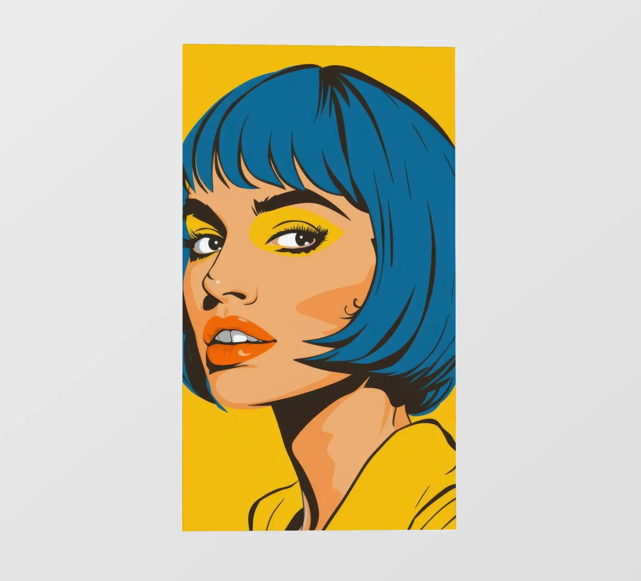 Capelli blu Pop Art telo in pvc da Sentinel Glow