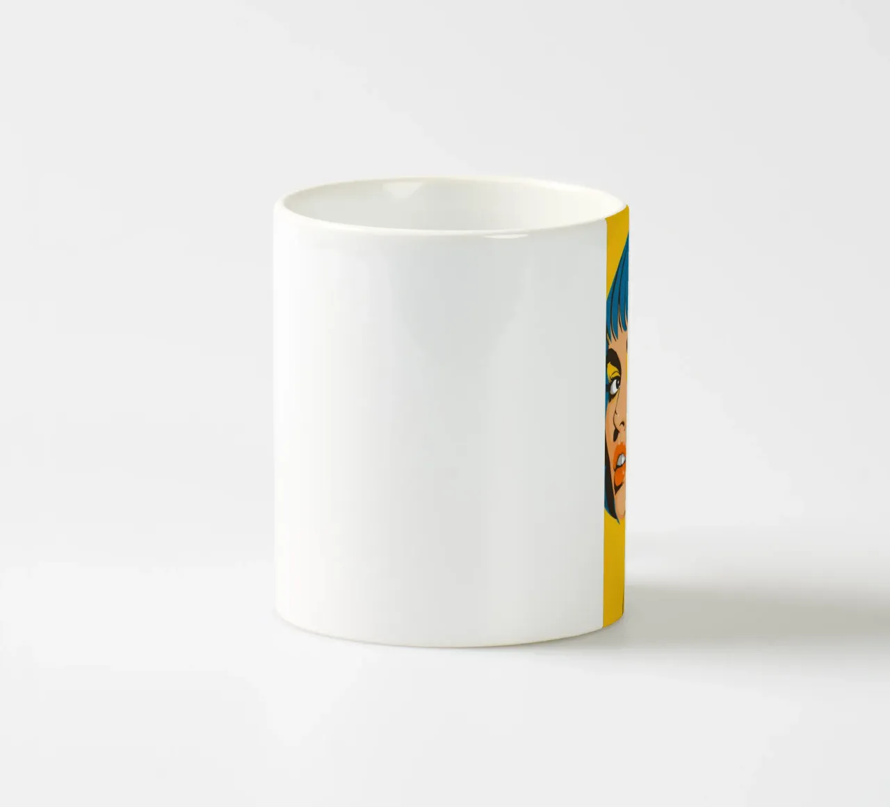 Capelli blu Pop Art tazza in ceramica da Sentinel Glow