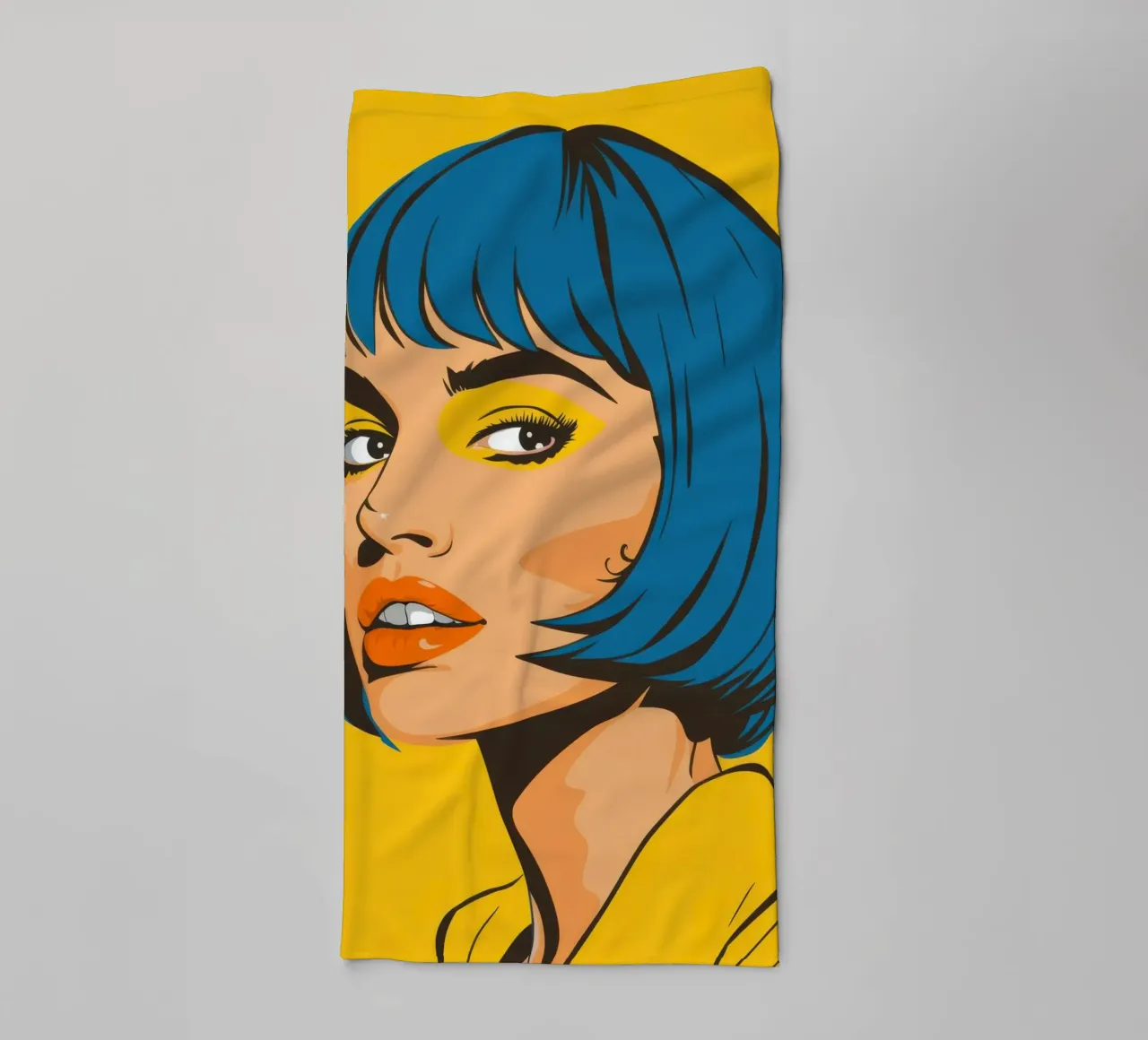 Capelli blu Pop Art asciugamano da bagno da Sentinel Glow