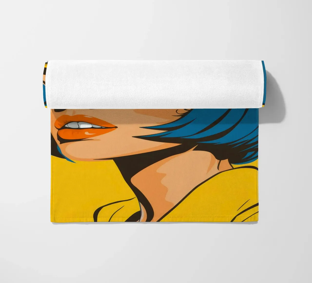 Capelli blu Pop Art telo mare da Sentinel Glow