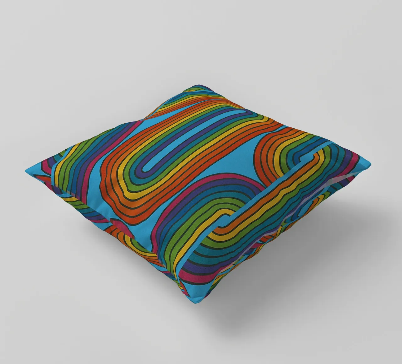 abstract chain line vector decorative cushion by oneway