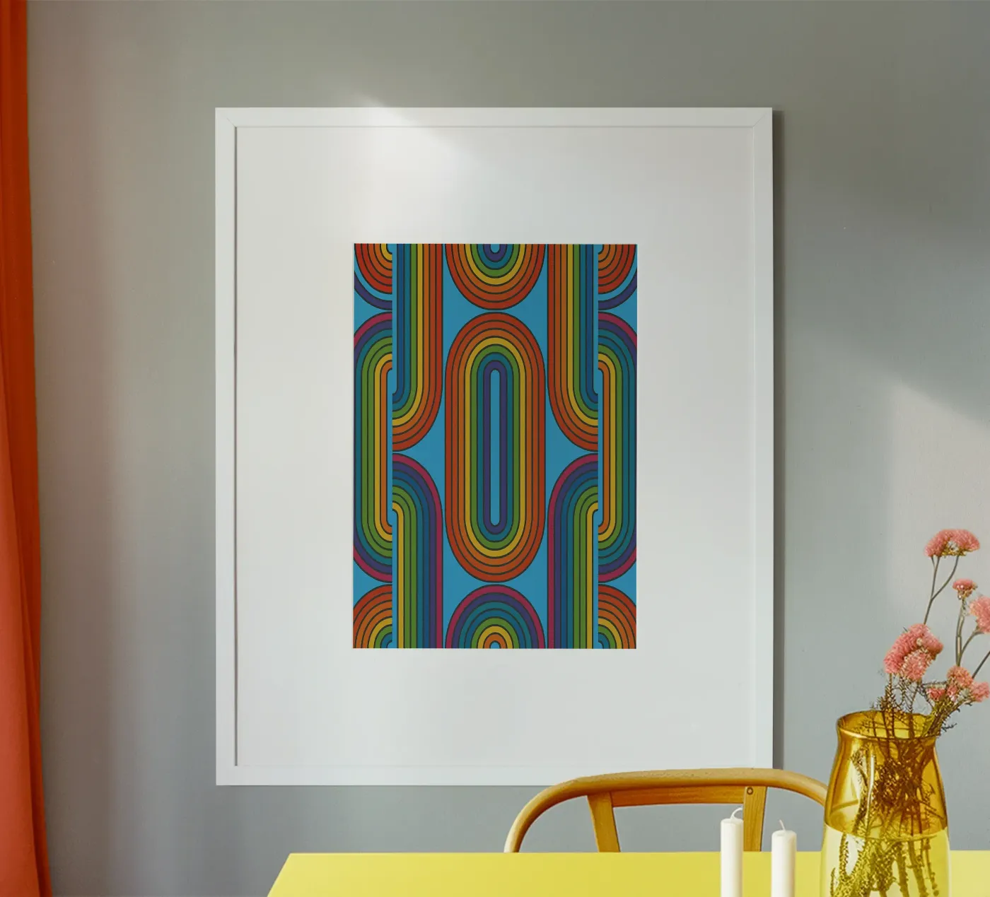 abstract chain line vector poster by oneway