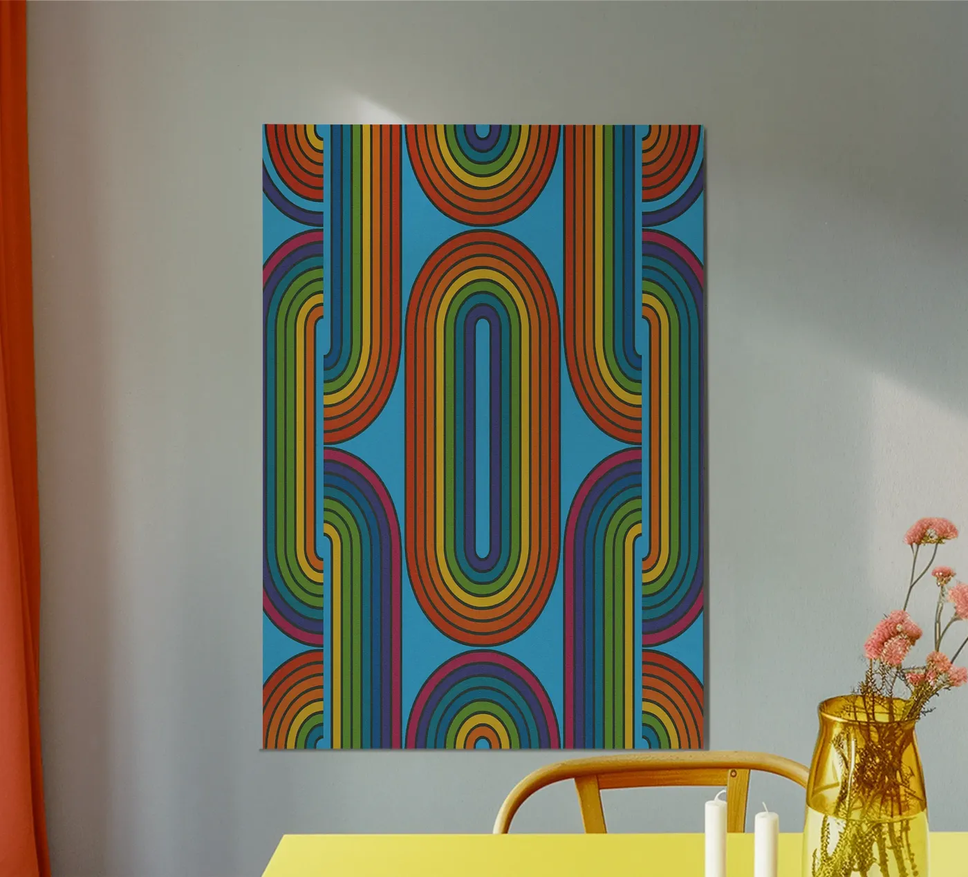 abstract chain line vector poster by oneway