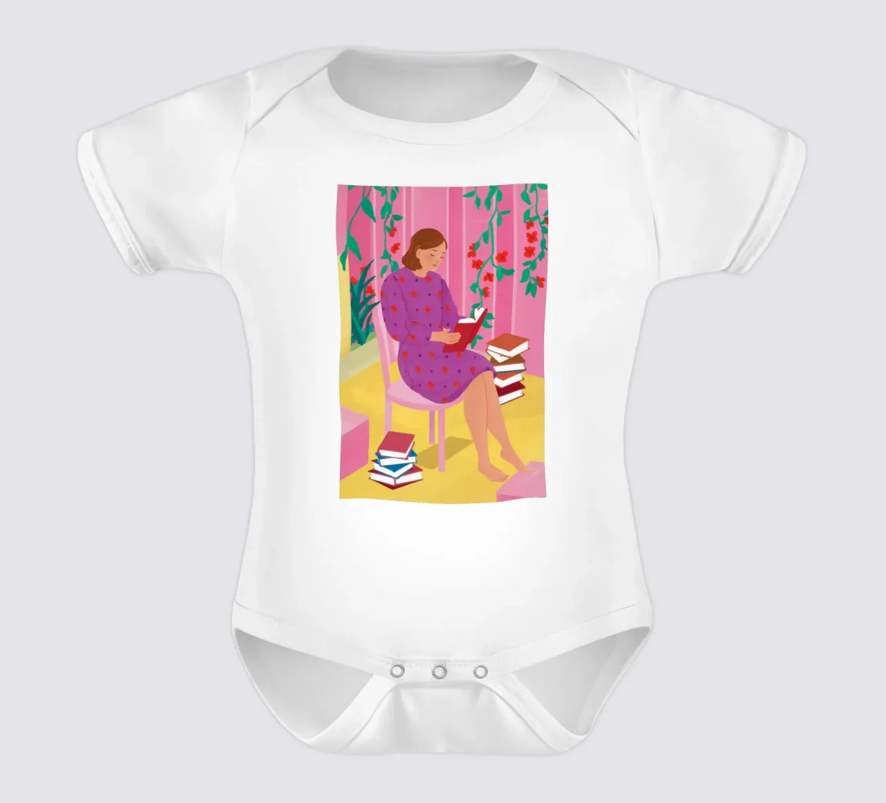 Leggere in viola body neonato maniche corte da Marigold Tiga