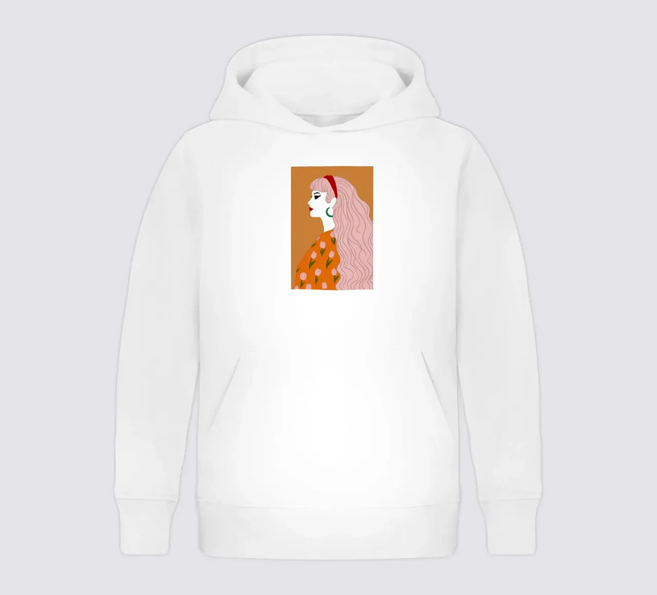 Pink Hair Polka Dots kids hoodie by Sentinel Glow