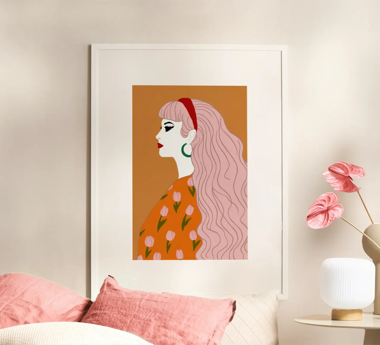 Capelli rosa a pois poster da Sentinel Glow