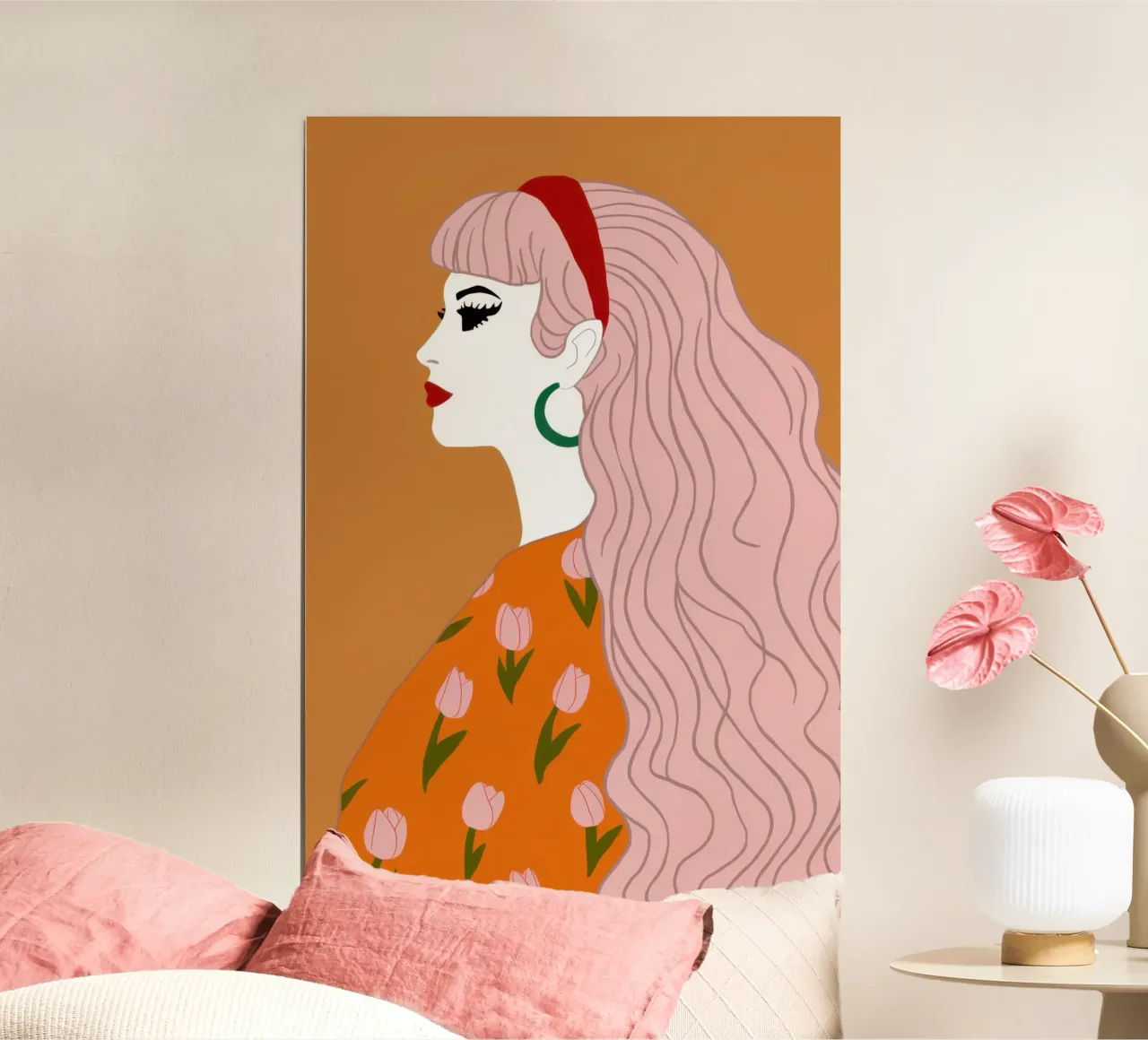 Capelli rosa a pois poster da Sentinel Glow
