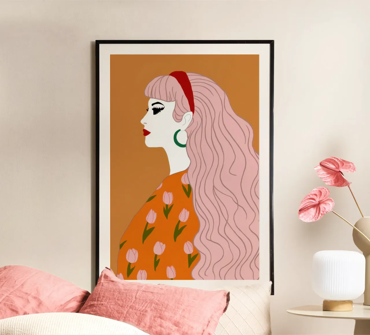 Capelli rosa a pois poster da Sentinel Glow