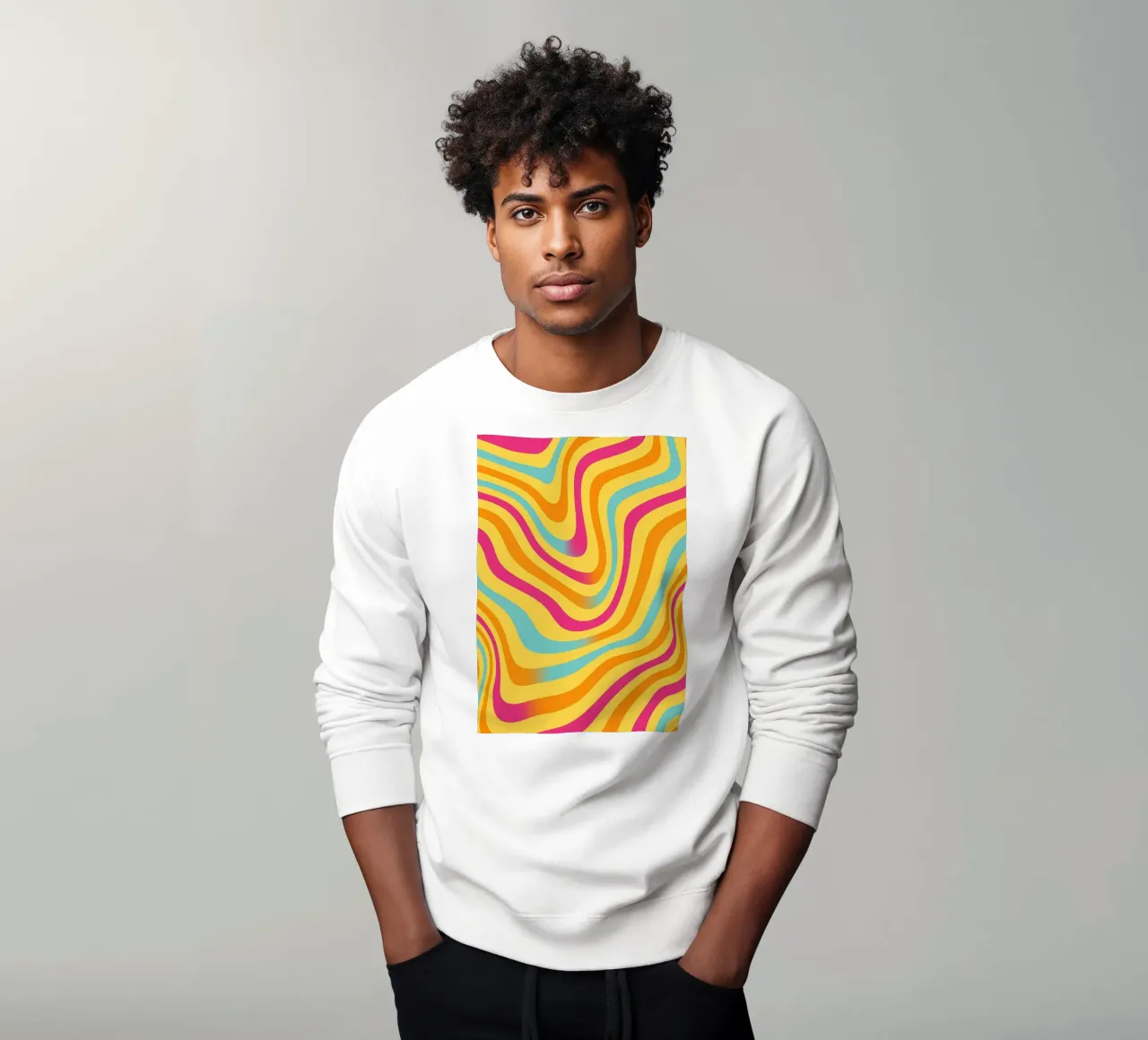 abstract contour line vector sweatshirt by oneway