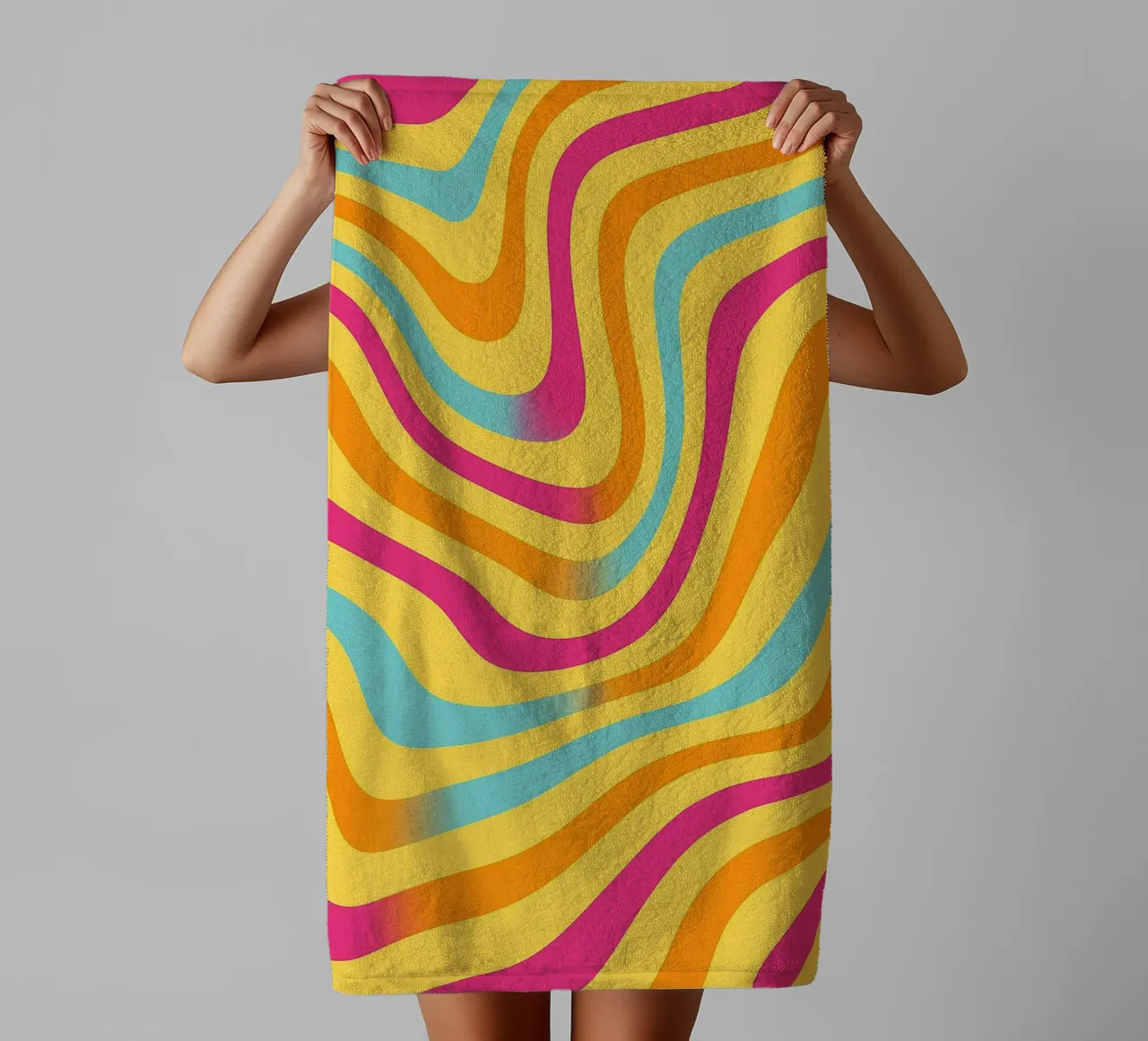 abstract contour line vector towel by oneway
