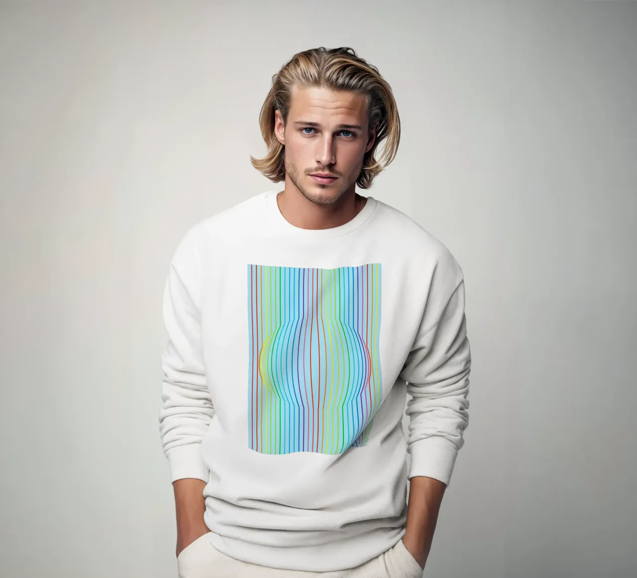 abstract convex line vector sweatshirt by oneway