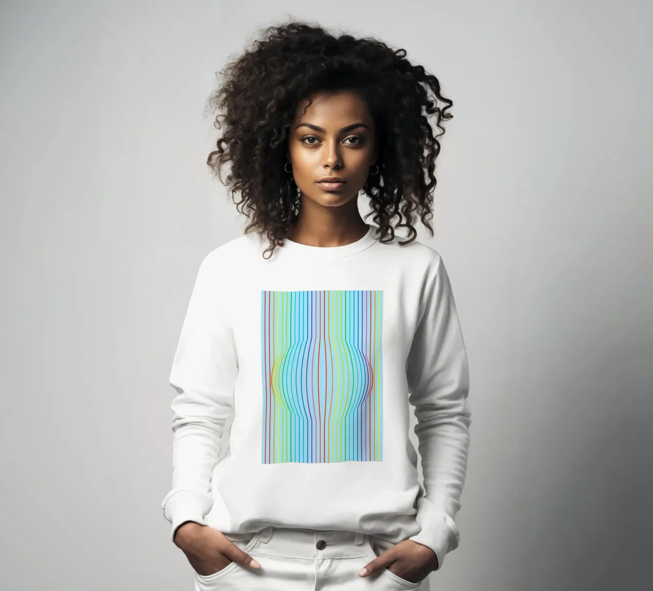 abstract convex line vector sweatshirt by oneway