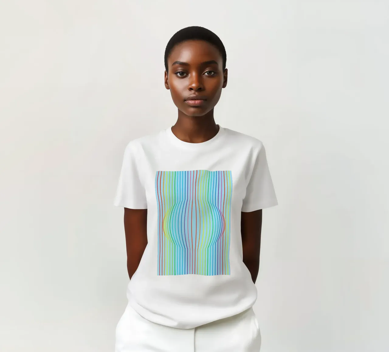 abstract convex line vector t-shirt by oneway