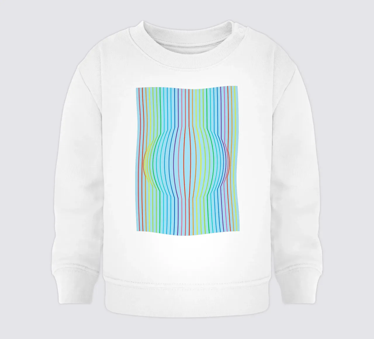 vector abstracto de línea convexa sudadera de bebé de oneway