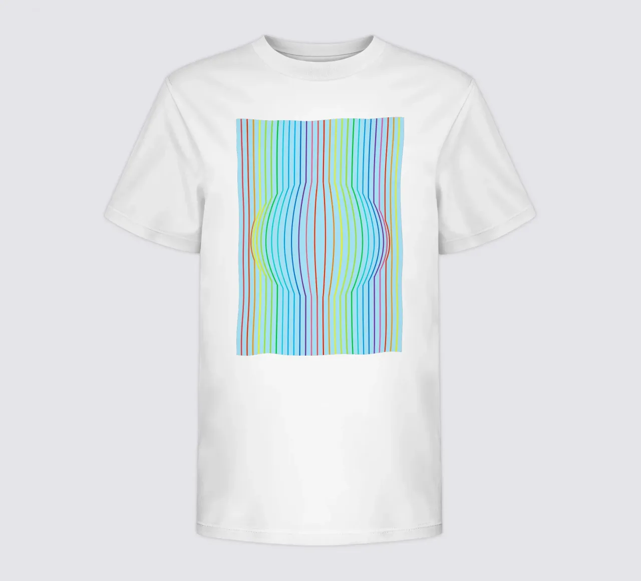abstracte convexe lijnvector kinder t-shirt van oneway