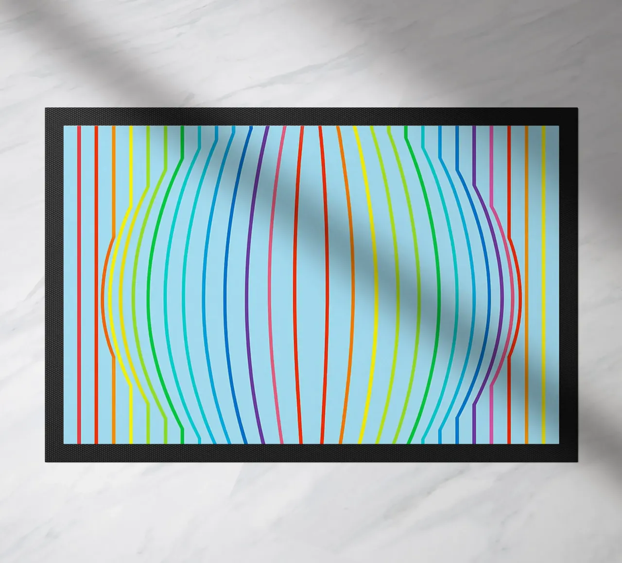 vector abstracto de línea convexa felpudo de oneway