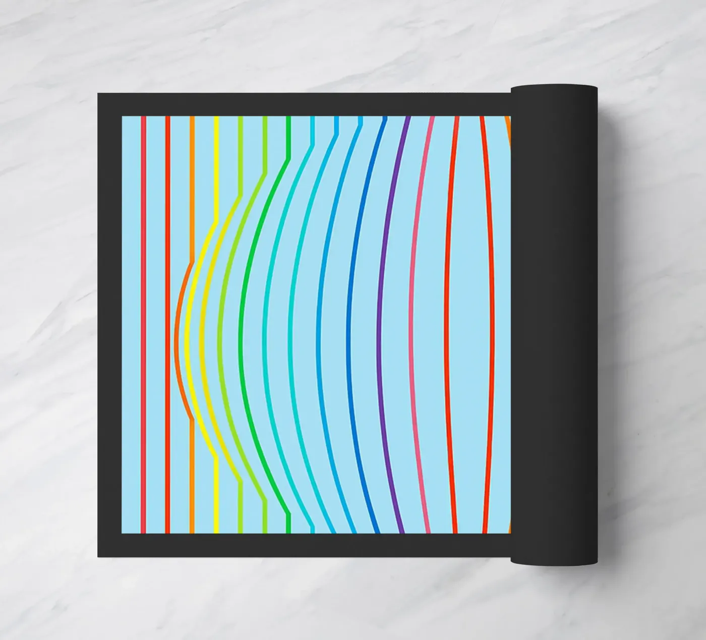 abstracte convexe lijnvector deurmat van oneway