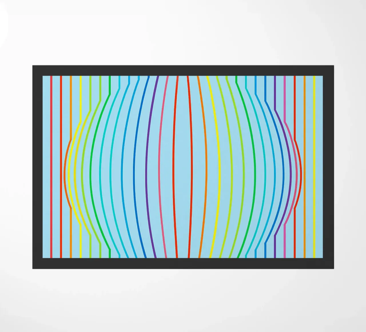 vector abstracto de línea convexa felpudo de oneway