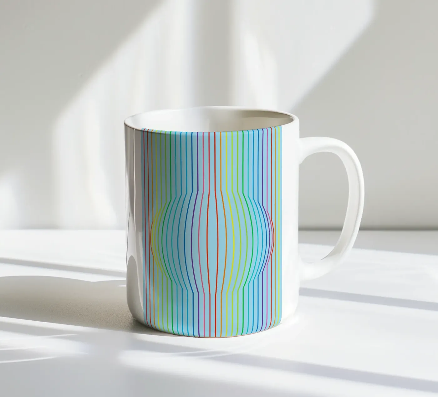 abstract convex line vector ceramic mug by oneway