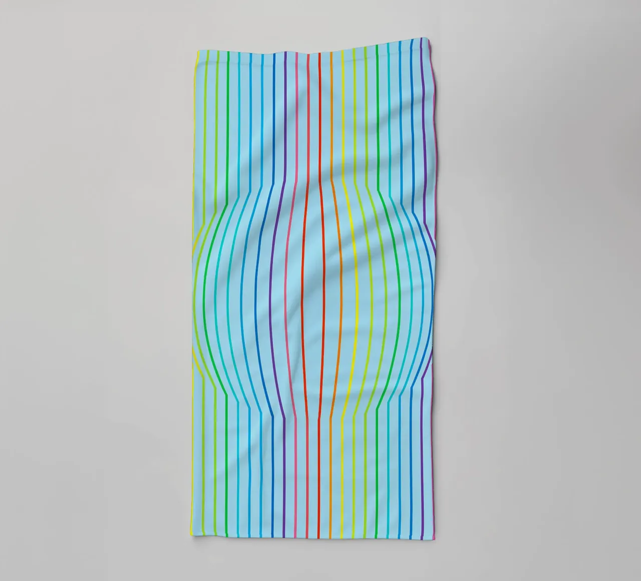 ligne convexe abstraite vectorielle serviette de bain de oneway