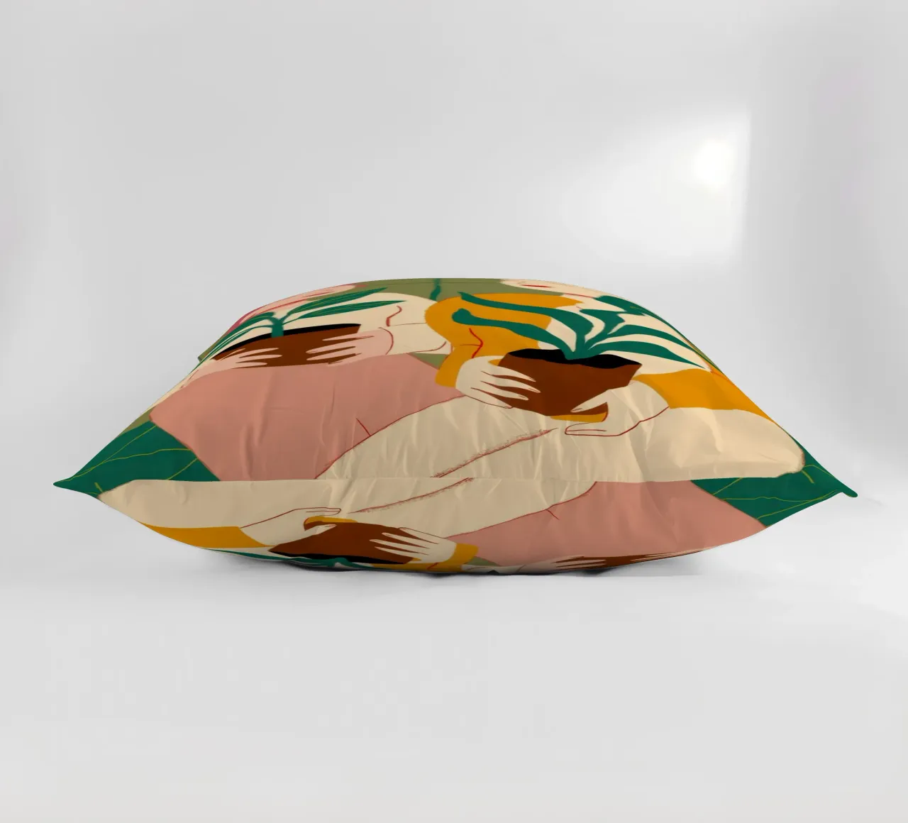 Plant Lady Embrace decorative cushion by Pale Aura