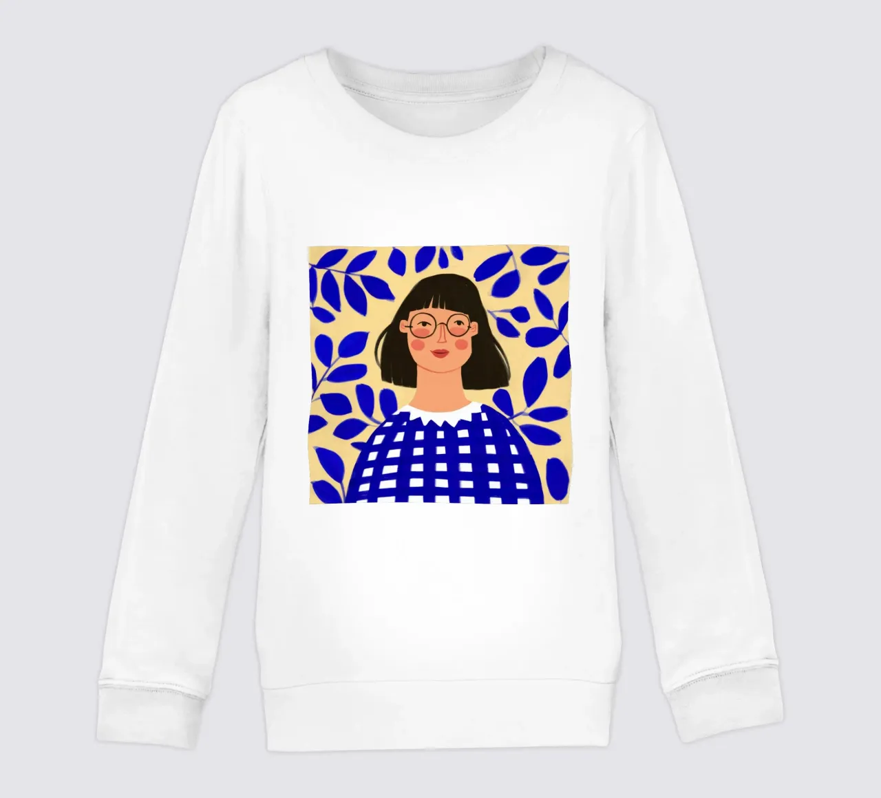Gingham Blue Stillness felpa bambino da Sentinel Glow