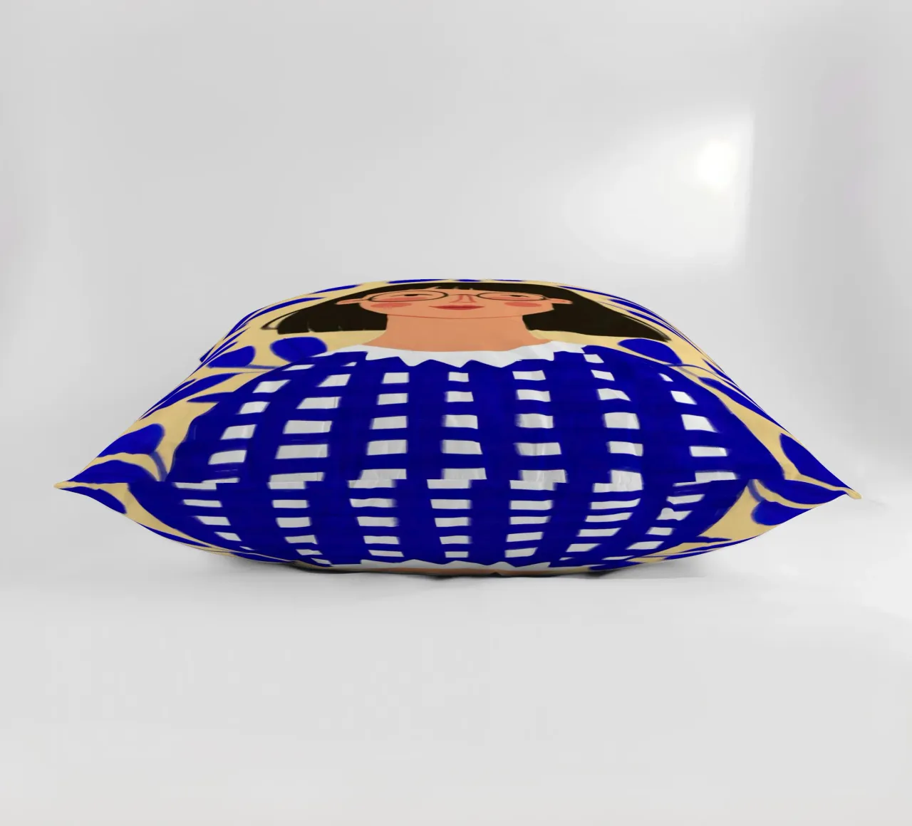 Gingham Blue Stillness cuscino da Sentinel Glow
