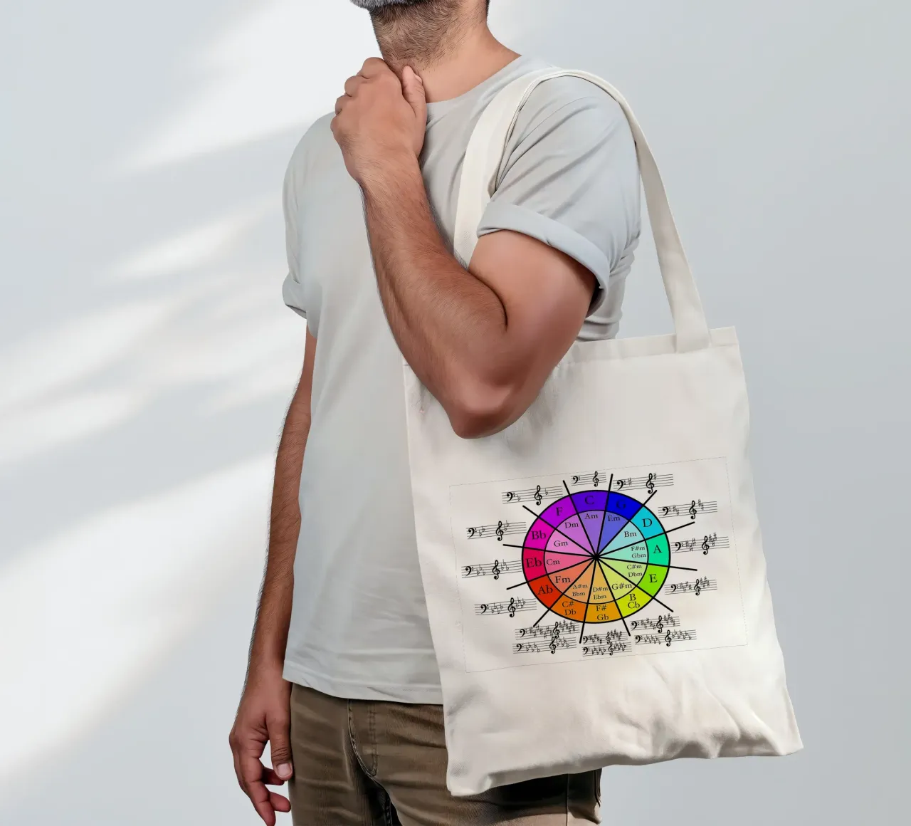 Círculo de Quintos, Círculo de Cuartos tote bag de musicaltools