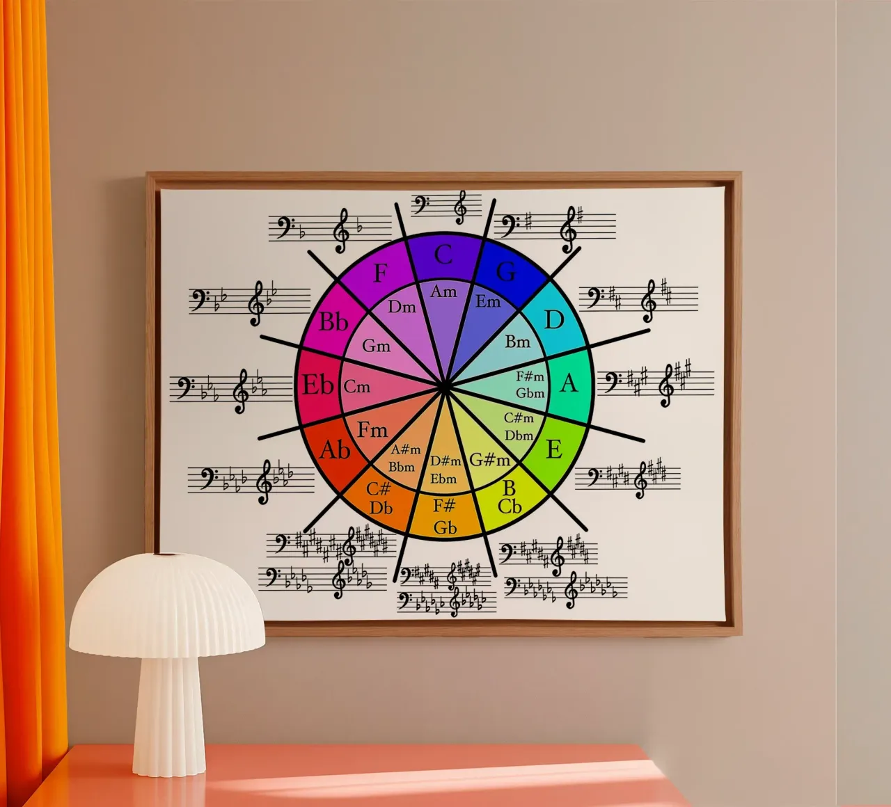 Círculo de Quintos, Círculo de Cuartos lienzo de musicaltools