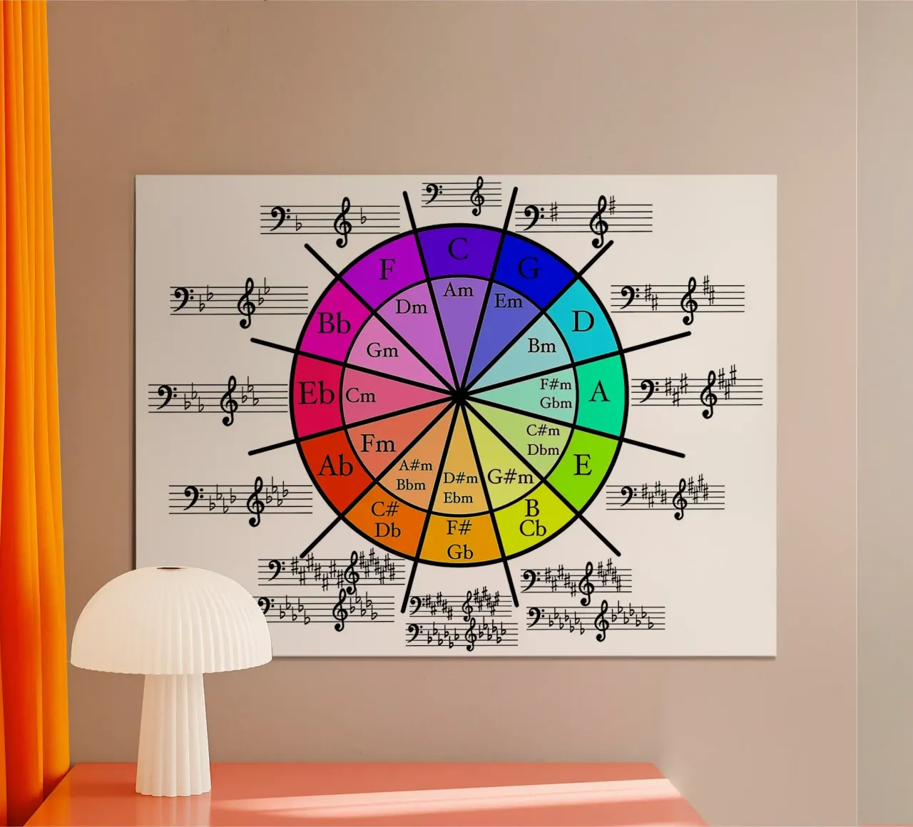 Círculo de Quintos, Círculo de Cuartos hahnemühle de musicaltools