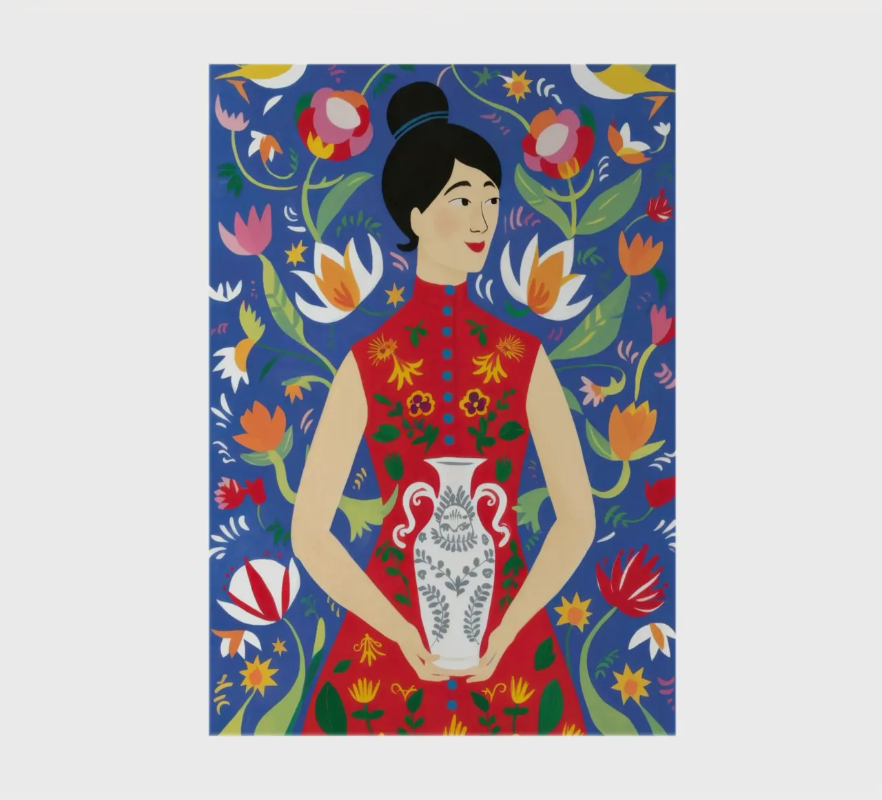 Red Gown Cat notebook by Marigold Tiga