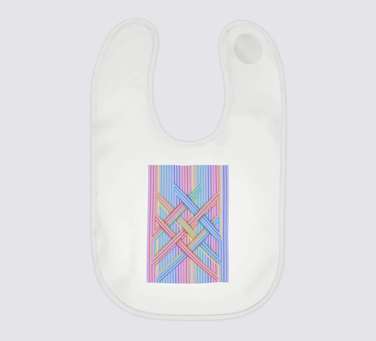 abstract cross line vector baby bib by oneway