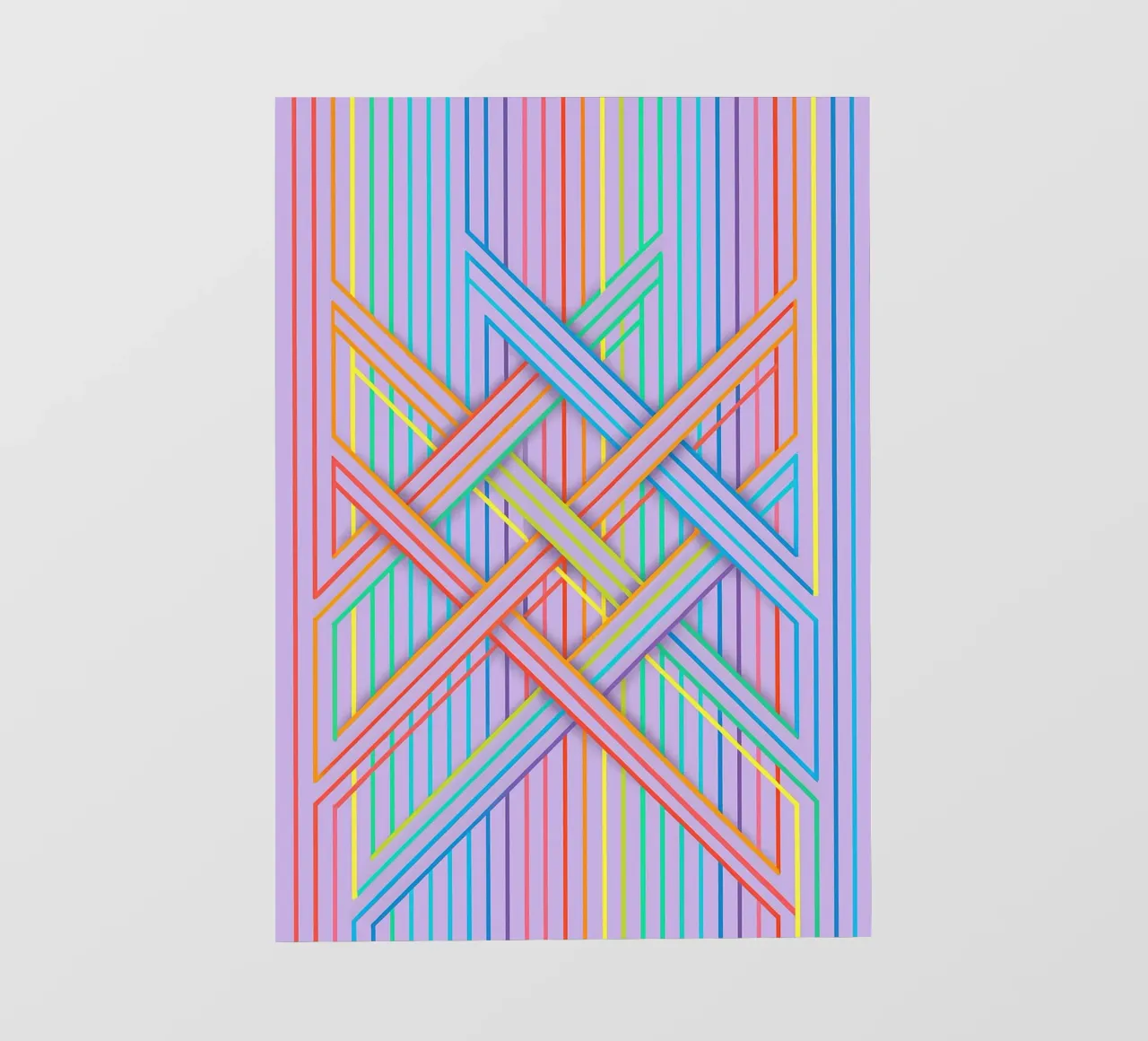 abstracte kruislijn vector fotobehang van oneway