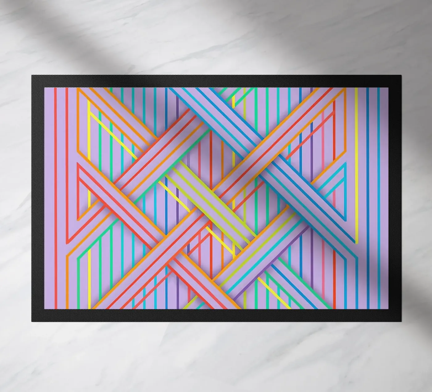 abstract cross line vector Fußmatte von oneway