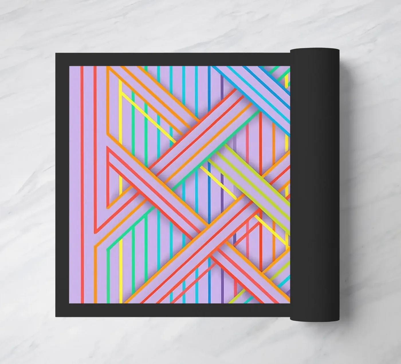 abstract cross line vector Fußmatte von oneway