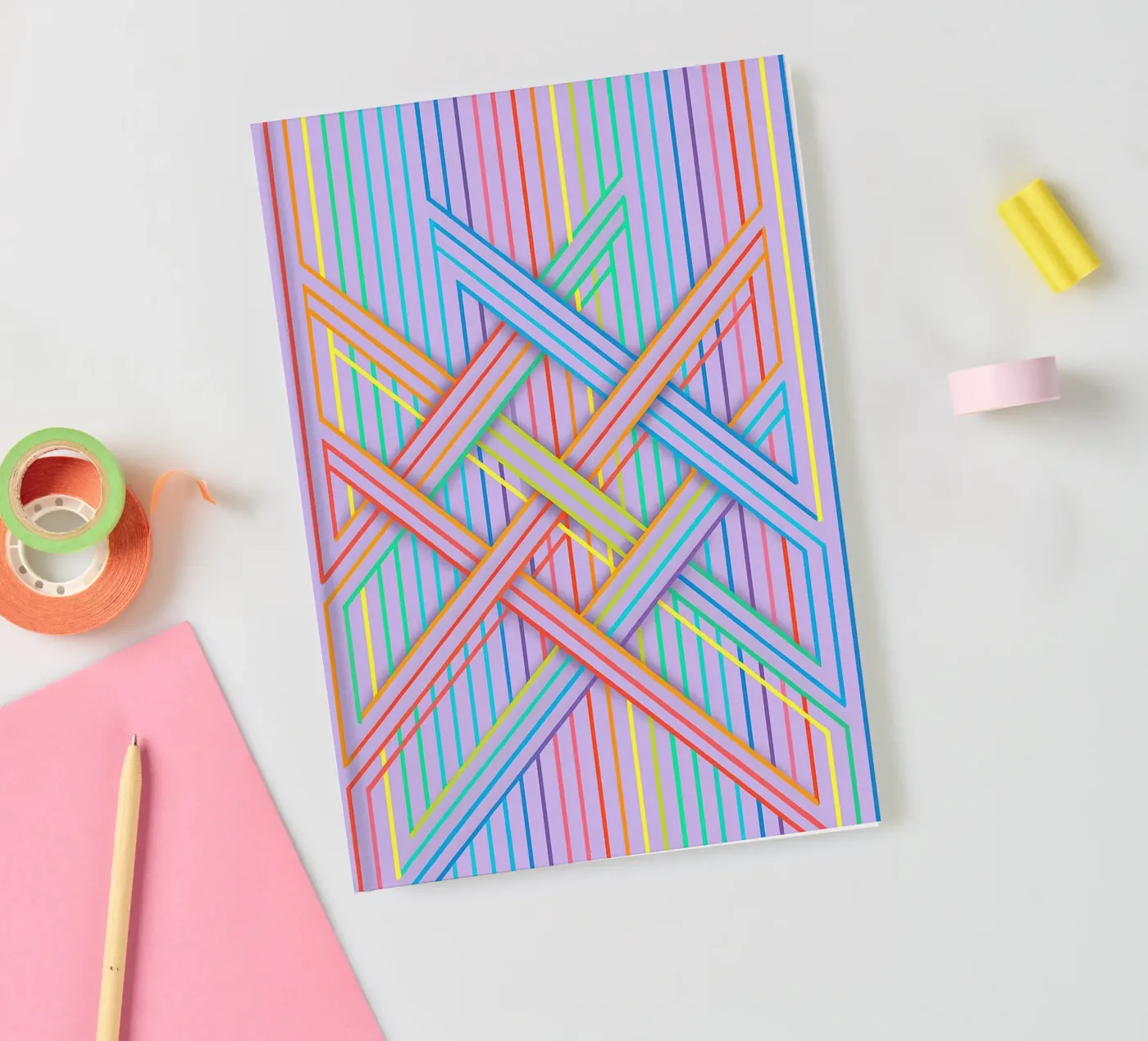 abstract cross line vector Notizbuch von oneway
