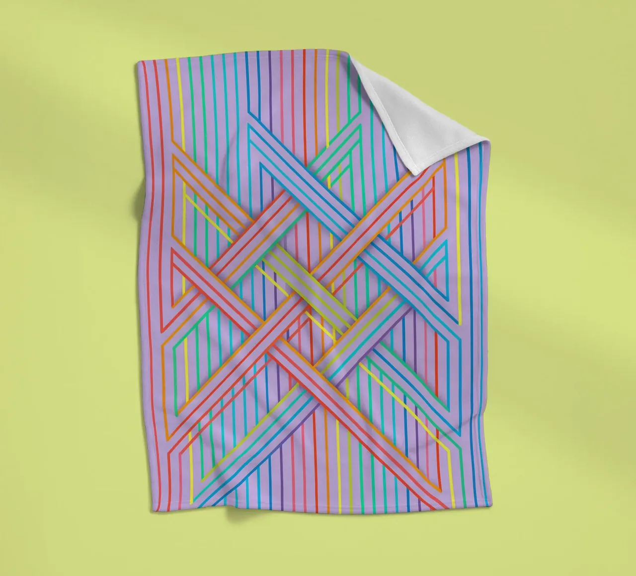 abstract cross line vector fleecedeken van oneway