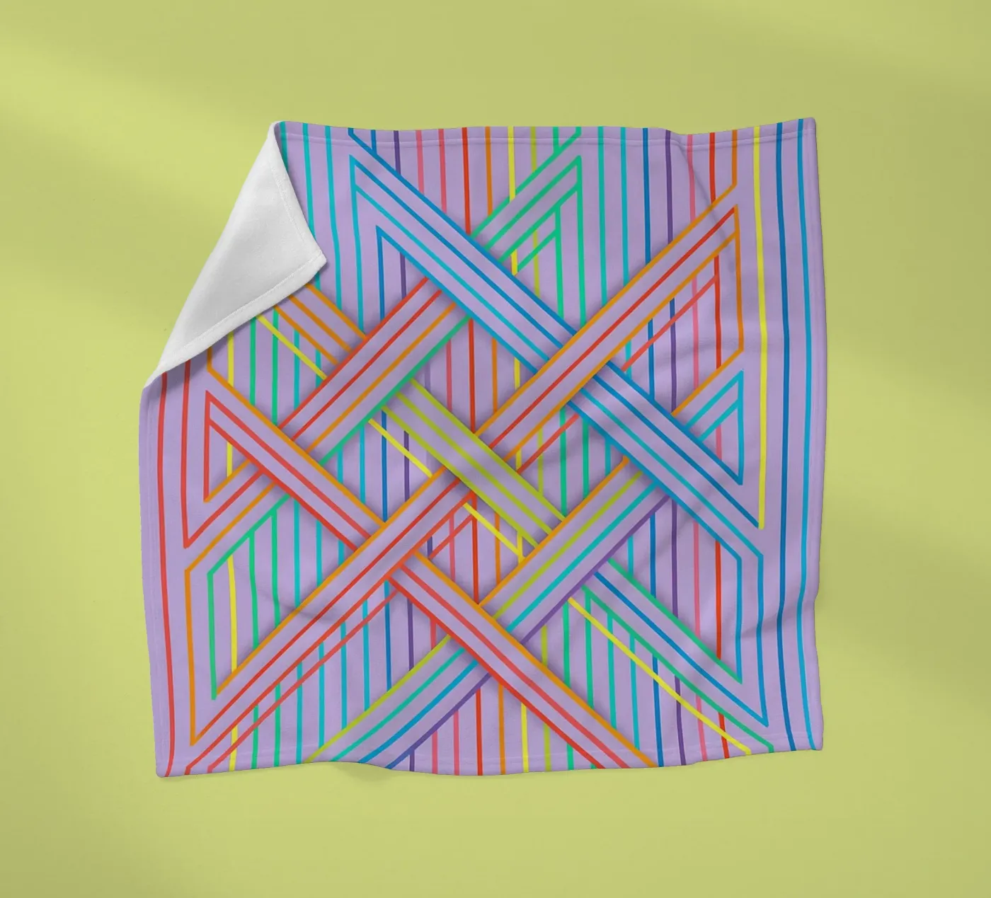 abstract cross line vector fleecedeken van oneway