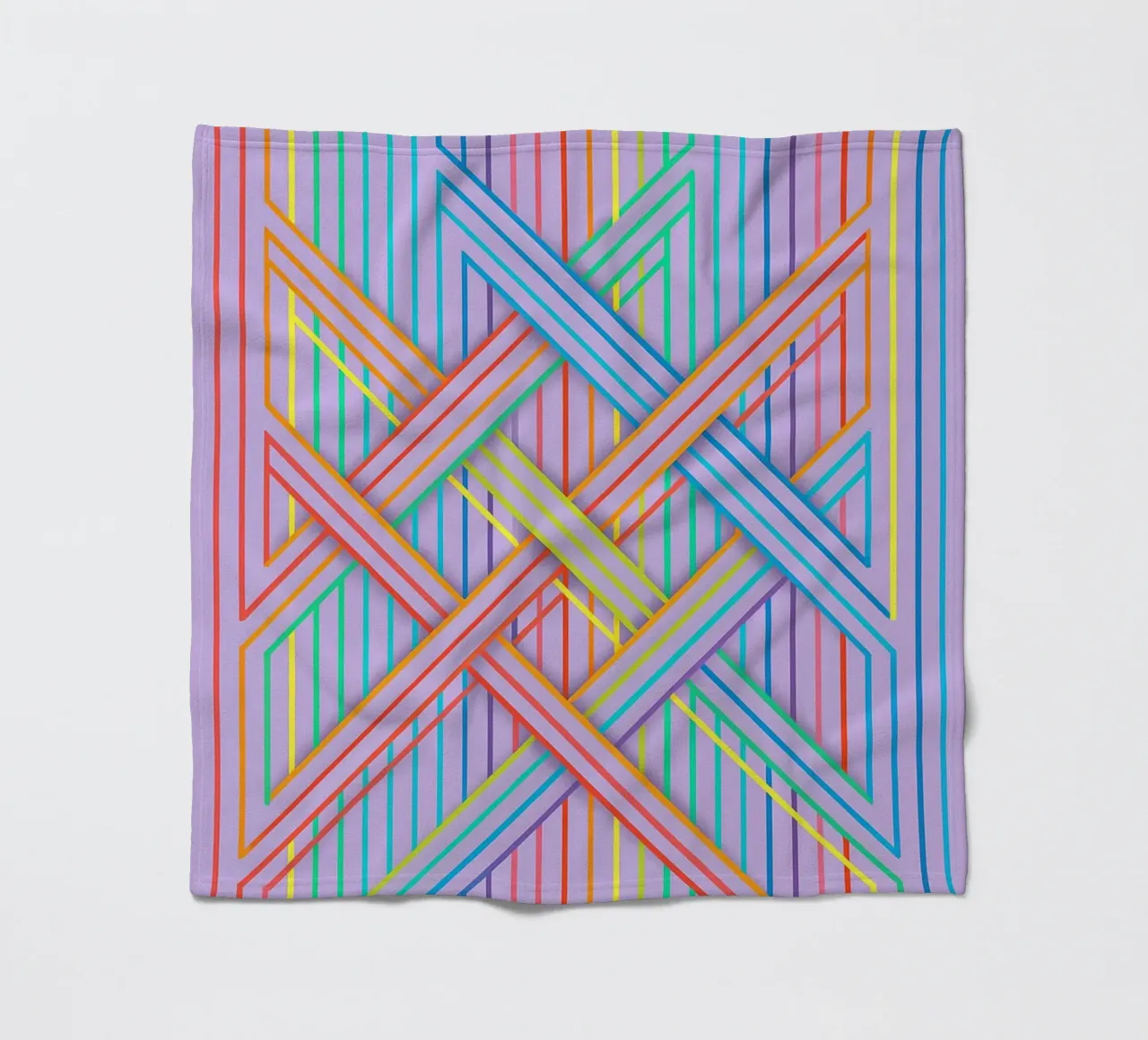 abstract cross line vector fleecedeken van oneway