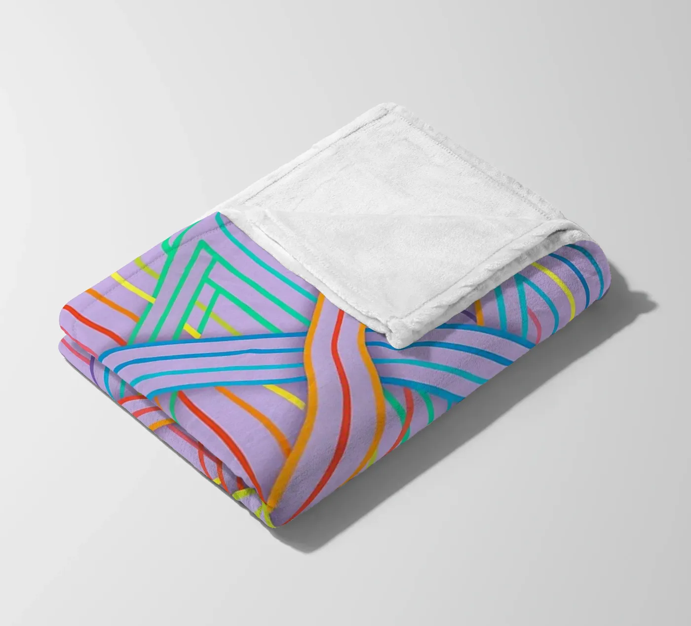 abstract cross line vector fleecedeken van oneway