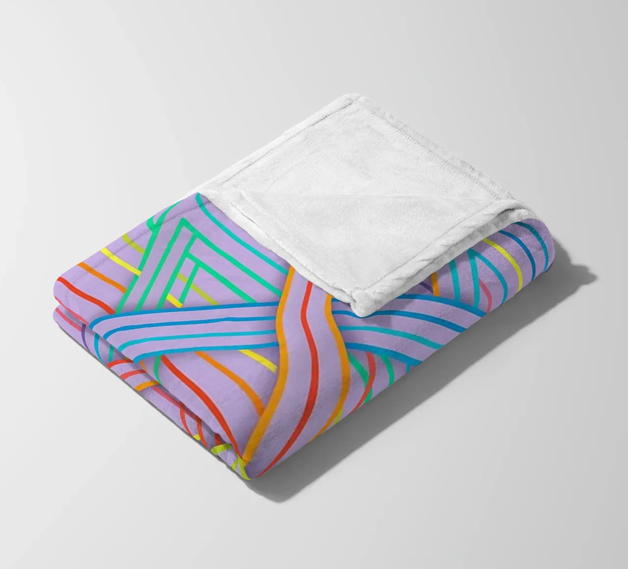 abstract cross line vector fleecedeken van oneway