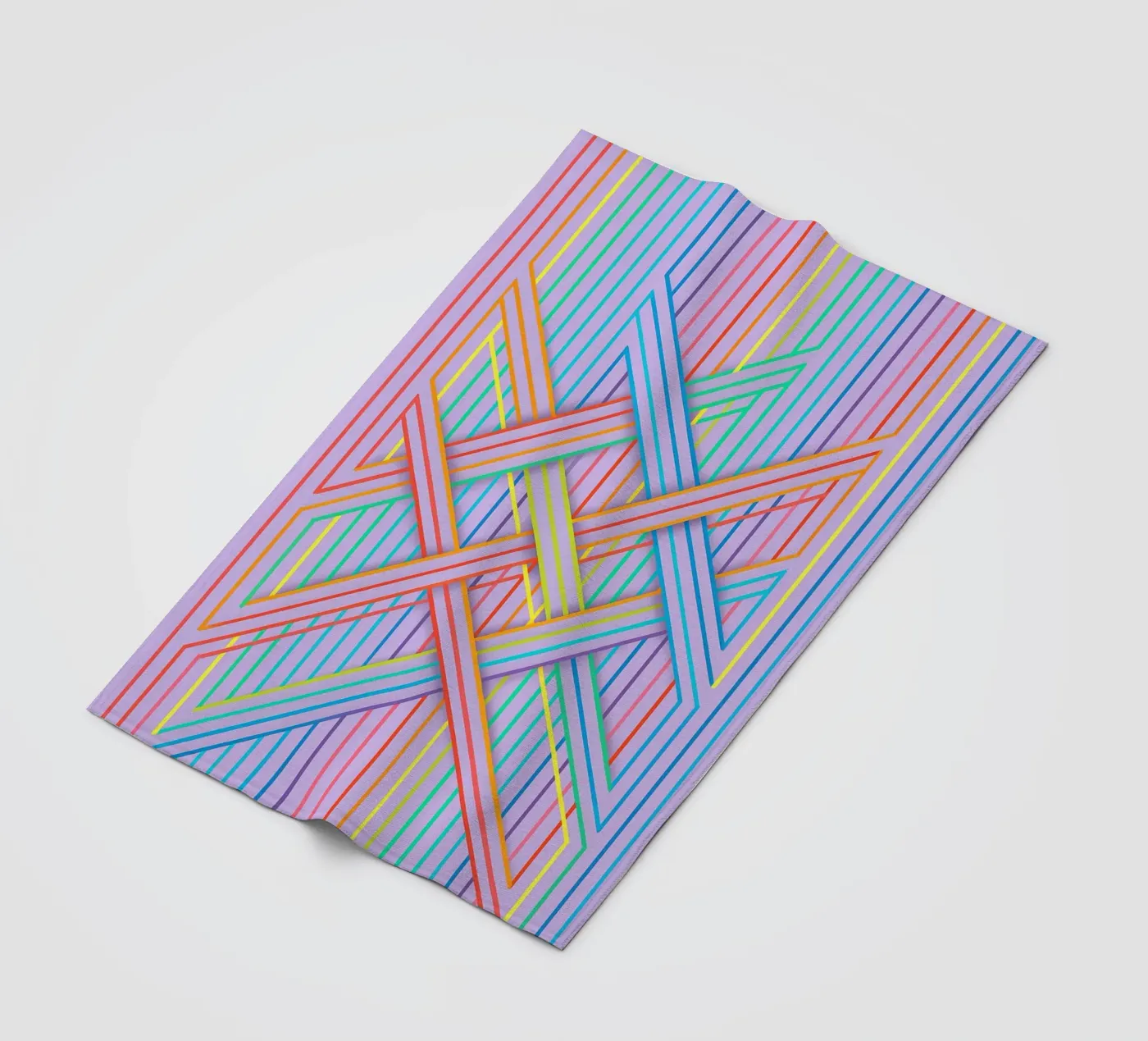 abstract cross line vector fleecedeken van oneway