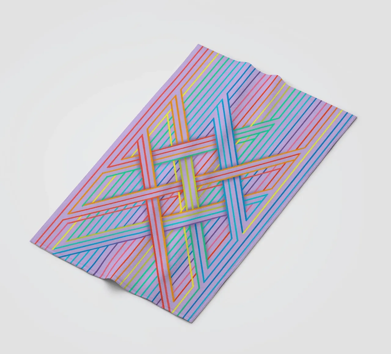 abstract cross line vector fleecedeken van oneway