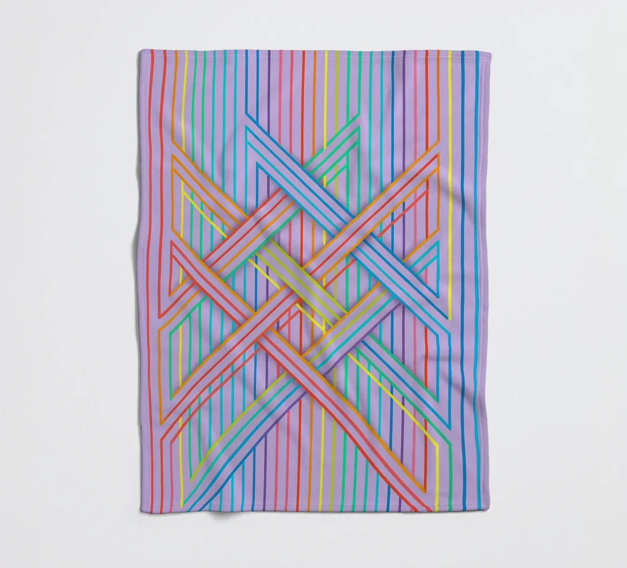 abstract cross line vector fleecedeken van oneway